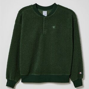 Champion Teddy Fleece Henley Sweater XL